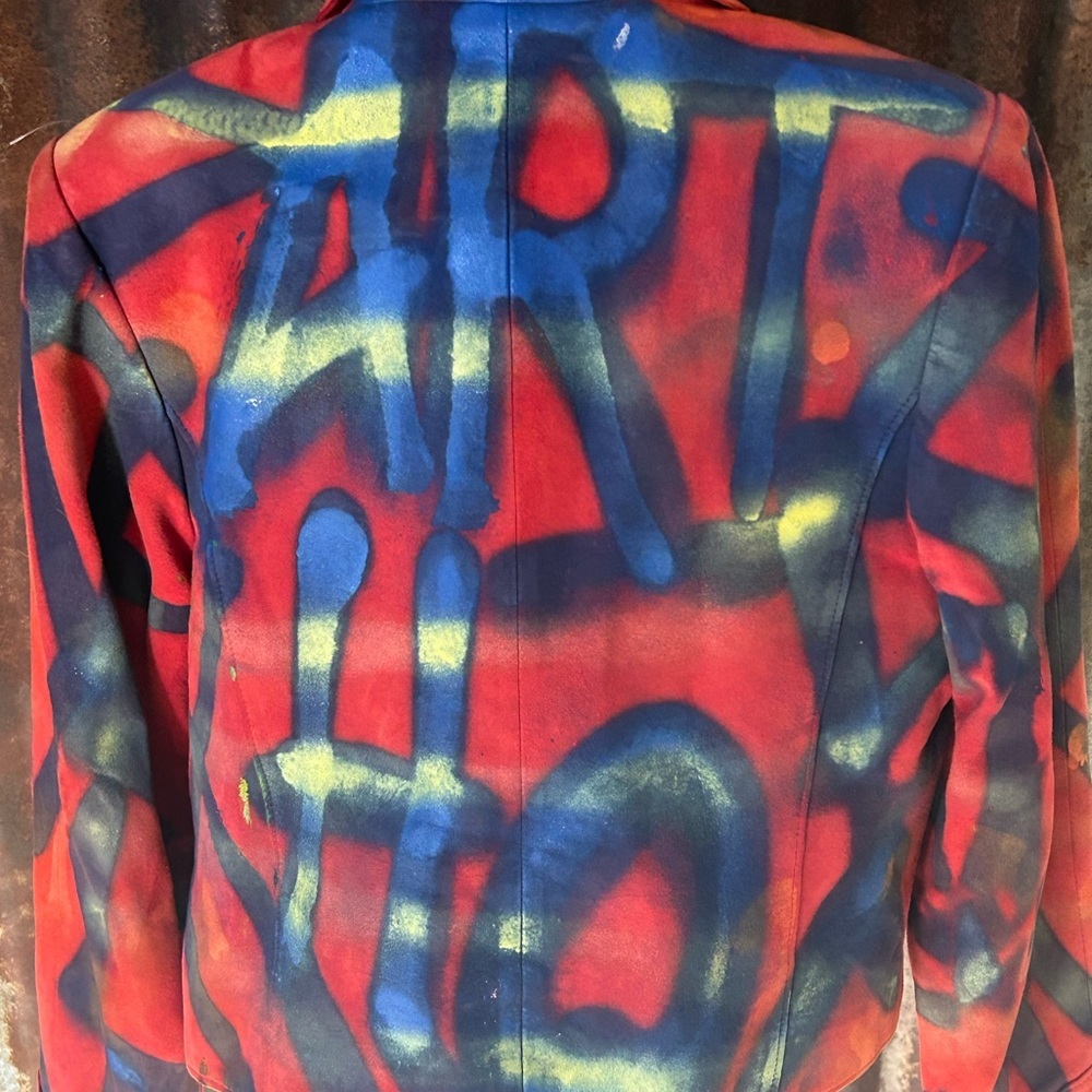 Allen Vandever Hand-painted Art Jacket ONE OF A KIND! - size small - Picture 5 of 8